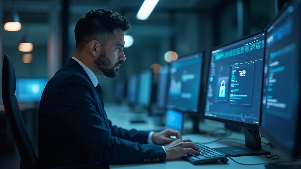 Интерфейс приложения цифровой безопасности с защитой данных и паролей