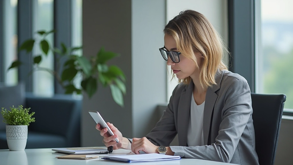 Изображение человека, использующего приложение для финансового планирования на мобильном устройстве